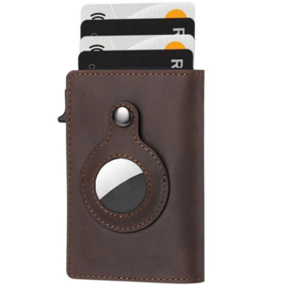 Keep your valuables safe and organized with the AirTag Wallet Anti Theft Bullet Card Bag Multi-functional Rfid Card Holder!
